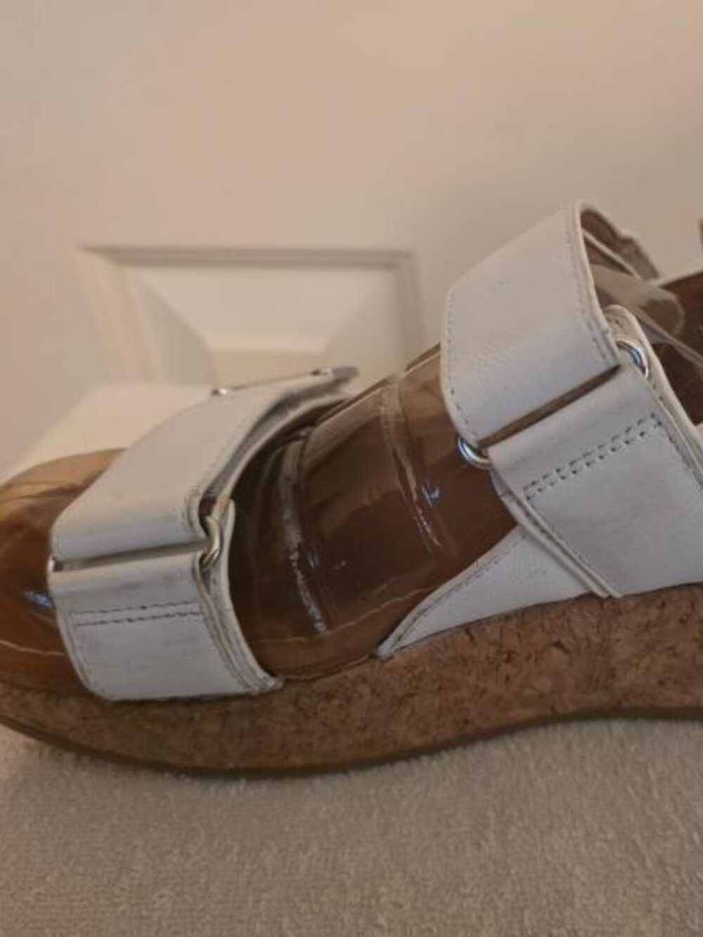Wobbleboard Fitflop White Sandals 8.5M - Picture 2 of 4